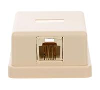 Abaodam Boîte de Jonction Téléphonique 6p4c Beige, Partage de Ligne Rapide | Connexion Simple, Design Élégant, pour Télécopieurs et Téléphones de Bureau Filaires, Usage Maison et Accueil