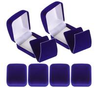 Abaodam Boîte de Présentation Bleue en Velours pour 6 Badges 30 Mm, Étui à Épingles Individuel, Coffret de Rangement pour Médailles, Porte-badge Scolaire Multifonction, Bureau