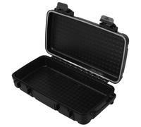 Abaodam Boîte de Rangement Extérieure Étanche Antichoc Poignée, Noir | PP Plastique, Compartiments Réglables et Couvercle Verrouillable, pour Instruments de Mesure et Gadgets Électroniques