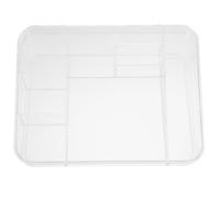 Abaodam Boîte de Rangement Maquillage Transparente en Ps à 8 Compartiments Organisateur de Coiffeuse pour Cosmétiques et Bijoux pour Bureau ou Cabinet