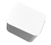 Abaodam Boîte de Rangement Murale Blanche en Abs Couvercle Rabattable, Installation sans Perçage par Collage, Organisateur Pratique pour Salle de Bain Cuisine