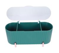 Abaodam Boîte de Rangement pour Disques Démaquillants en Pp Vert Compartiments Multiples, sans Bavure, Design Simple et Gain de Place pour Bureau et Décoration Intérieure