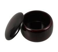 Abaodam Boîte de Rangement pour Pièces de Jeu de Go en Bambou Nanmu Rouge Résistante aux Chocs Grand Espace de Stockage pour Pierres de Go et Gobang pour Étudiants et Amateurs de Jeux