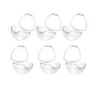 Abaodam Boîte de Rangement pour Tétines Facile à Nettoyer et Sûre en Pp Blanc 6 Pièces pour Poussette et Maison, pour Petits Objets et Jouets de Dentition