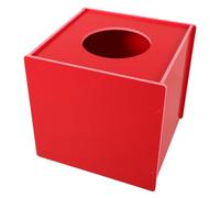 Abaodam Boîte de Tirage au Sort Rouge en PVC Réutilisable Trou 12 CM | Surface Lisse, Design Classique Lumineux, pour Balles Décoratives et Formulaires, Mariages et Activités Scolaires