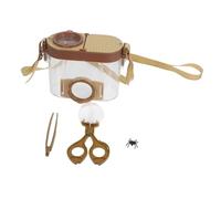 Abaodam Boîte D'observation des Insectes Kit De Collecte D'insectes pour Enfants Kit De Collecte D'insectes avec Loupe Pinces à Insectes pour Enfants Kit Anti-Insectes Extérieur Abdos Brun