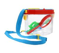 Abaodam Boîte D'observation pour Garçon et Filles Loupe Intégrée, Kit D'exploration Scientifique Transparent et Léger, Outil D'extérieur pour Collectionneur D'insectes, Couleur