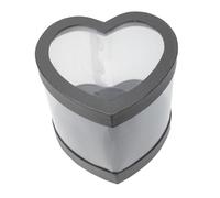 Abaodam Boîte Présent Forme Cœur Noire Mini Coffret Décoratif pour Fleurs Fraîches et Compositions Porte-Bouquet Élégant pour Saint-Valentin Anniversaire et Mariage Conteneur