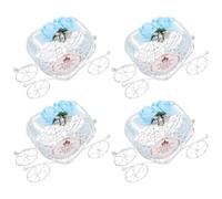 Abaodam Boîtes à Bonbons Solide et Polyvalente en Fer Lot de 4 Forme de Carrosse Citrouille, Décoration Romantique Européenne pour Mariage pour Centre de Table