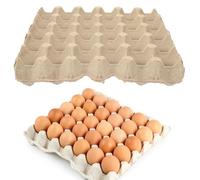 Abaodam Boîtes à Œufs en Vrac, Paquet de 30, en Pâte à Papier, Plateaux Empilables pour Le Stockage Des Œufs de Poule, L'expédition, La Ferme, Le Marché Fermier Et L'élevage de Volailles de