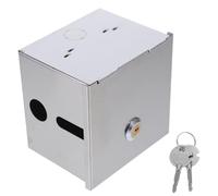 Abaodam Boîtier de Prise Extérieure Protection Intempéries et Vandalisme en Acier Inoxydable avec Verrouillage, Boîte à Douilles Robuste Étanche pour École et Parc
