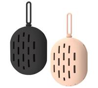 Abaodam Boîtier de Rangement pour Éponges de Maquillage 2 Pièces en Silicone, Support Respirant pour Éponges Lavables, Adapté pour Salle de Bain et Maquillage Féminin