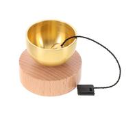 Abaodam Bol Chantant de Yoga Mini en Laiton Pur avec Maillet en Bois Bol Portable pour Contemplation, Relaxation et Thérapie Sonore, Set Complet pour Pratique Spirituelle, Couleur Dorée