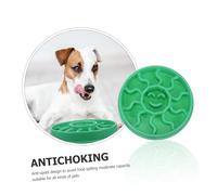 Abaodam Bol Étouffement pour Chien Vert Grand Bol Slow Feeder avec Fond Antidérapant Réduit Débordements et Stimule Lappétit pour Chiens et Chiots