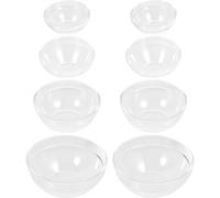 Abaodam Bols en Plastique Blanc Bol Transparent Lot de 8 pour Huiles Essentielles pour Rangement et Massage, pour Salon de ou Massage à Domicile