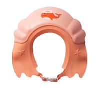 Abaodam Bonnet de Lavage de Cheveux pour Tout-Petits Réglable Bouclier de Lavage Étanche en Plastique Souple Couleur Rose Motif Baleine Protection Visage et Oreilles Bain et Garçon et