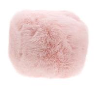 Abaodam Bonnette Anti-vent en Fourrure Rose Claire pour Mini Microphone, Filtre Anti-pop Mousse, Protection Pare-brise pour Micro de Karaoké et Enregistrement, 1 Pièce