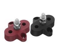 Abaodam Borne de Connexion Batterie M6 Goujon Électrique Simple Poteau Bloc de Jonction pour Camping-Cars Camions et Bateaux Bornier de Masse Résistant aux Intempéries Accessoires