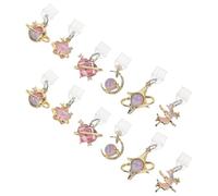 Abaodam Bouchon Anti-poussière Bouchons Anti-poussière 12 Pièces pour Orifice de Chargement Type C, Métal et Plastique, Étoiles Lune Cœur, Lot, Étanche, Décoratif pour Téléphone