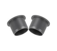 Abaodam Bouchon D'évacuation D'eau pour Évier et Bassin, Plastique Noir, Rond, Lot de 2, Prévention des Débordements, Installation Facile pour Salle de Bain