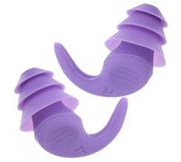 Abaodam Bouchons D’oreille Antibruit Réutilisables en Silicone Souple pour Sommeil et Étude, du Bruit, Lot 1 Paire Violet Étui de Rangement, Protection Auditive Polyvalente pour Concerts