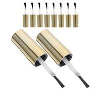Abaodam Bouchons de Rechange Réutilisables et Sûrs 10pcs avec Brosse en Fibre Artificielle pour Flacons de Vernis à en Gel, pour Salons et Maisons