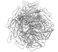 Abaodam Boucles à Ressort Portables Lot de 100 en Acier Inoxydable Argenté, Clips à Résistants à L'usure Taille 2,8 Cm pour Usage Bureau et Maison