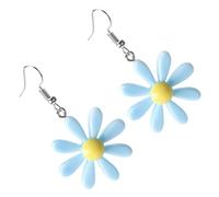 Abaodam Boucles D’Oreilles Pendantes Fleurs en Résine Couleur Bonbon Marguerite Bleue 4 Légères et Confortables Bijoux D’Oreilles pour Femmes Usage Quotidien et Occasions Spéciales