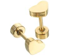 Abaodam Boucles D'oreilles Cartilage en Acier Inoxydable Forme Cœur pour Femmes, 2pcs Légères Fermeture Vis, pour Fêtes et Vacances