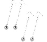 Abaodam Boucles D'oreilles Femme Années 70 Disco 2 Paires Boules à Facettes Alliage Argenté et Doré Bijou Fantaisie Pendantes pour Soirée Danse Festival