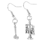 Abaodam Boucles D'oreilles Pendantes Justice en Métal Élégantes Femme Présent Avocat Usage Quotidien Décoration Légère Résistante la Décoloration