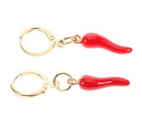 Abaodam Boucles d'Oreilles Pendantes Piment Rouge en Corne Italienne Créoles Légères et Imposantes Bijoux Fantaisie pour Femme Accessoires pour Fête et Présent
