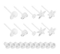 Abaodam Boucles D'oreilles pour Oreilles Percées Transparentes en Résine, Confortables et Polyvalentes, Vie Quotidienne Fêtes, Set de 5 Paires Styles Variés