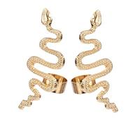 Abaodam Boucles D'oreilles Serpent Pendantes En Alliage, Bijoux Pour Femmes à Porter Au Travail Voyage, Argenté, Lot De 2 Pièces