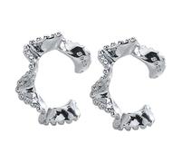 Abaodam Boucles Oreilles Clip Vagues Blanc Platine Design Spirale Chic sans Piercing Accessoires Femme Élégants et Mode Cadeau pour Occasions Spéciales