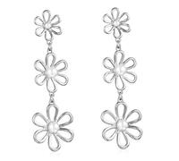 Abaodam Boucles Oreilles Fantaisies Femme Goutte Légère avec Fleurs Superposées Élégantes Boucles Oreilles pour Adolescentes Bijoux Longue Durée pour Fêtes et Mariages