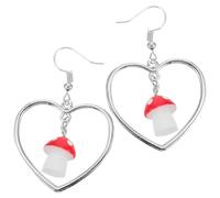 Abaodam Boucles Oreilles Femmes Fantaisie Forme Champignon et Cœur Pendantes Légères Bijoux Délicats pour Fête et Saint-valentin