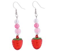 Abaodam Boucles Oreilles Fraise Résine pour Femmes Légères et Confortables Bijoux Pendants Attrayants Cadeau pour Filles et Occasions Festives