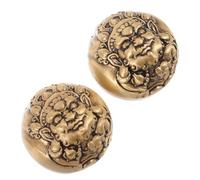 Abaodam Boules de Massage Laiton pour Exercices de Main Renforcement Doigts et Poignets pour Seniors Entraîneur de Force et Rééducation des Muscles Main avec Motifs Chinois Traditionnels