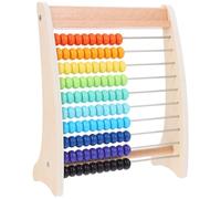Abaodam Boulier Éducatif en Bois 10 Rangées pour Garçon et Filles, Outil Pédagogique de Calcul Mental Coloré, Développement Cognitif et Motricité Fine, Scolaire Mathématiques Adapté