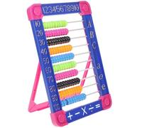 Abaodam Boulier Éducatif en Plastique 10 Rangées pour Garçon et Filles, Apprentissage Mathématiques, Outil de Comptage Support, pour Calcul Mental et Éveil Numérique Couleur Aléatoire
