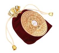 Abaodam Boussole Chinoise Rétro de Pêcher Décoration Feng Shui Multifonctionnelle Outil Dorientation Portable et Objet Dart Traditionnel pour Maison et Bureau