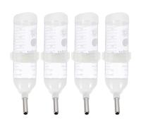 Abaodam Bouteille d'eau Suspendue Étanche pour Petits Animaux Bille en Acier Inoxydable et Design Antidébordement 125ml pour Cage de Hamster 4 Pièces