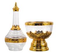 Abaodam Bouteille en Verre pour Offrandes Bouddhistes Charme Artistique Unique, Symbole de Bénédictions, pour Cérémonies de Baptême et Fêtes Religieuses