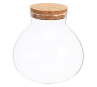 Abaodam Bouteille Terrarium Verre avec Bouchon Liège Contenant pour Micro Paysage Et Plantes De Mousse Pot Décoratif Transparent pour Maison Et Bureau
