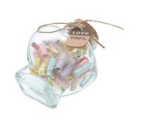 Abaodam Bouteilles à Souhaits Verre Bouteilles Miniatures Décoratives Forme De Cœur Bocaux Vierges Avec Couvercles Pour Amitié Et Diy