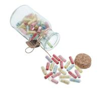Abaodam Bouteilles à Souhaits Verre Rondes Avec Bouchon Liège Bocaux Décoratifs Forme De Cœur Pour Messages Amour Et Diy