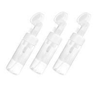 Abaodam Bouteilles Moussantes Transparentes 150ml Pinceau Mousse en Plastique Lot de 3 Distributeur de Savonnette Pratique, Maison Randonnée