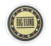 Abaodam Bouton De Donneur en Métal 4 Cm pour Poker Intérieur Et Extérieur, Accessoire De Jeu De Hasard Double Face pour Tournois Et Soirées Entre Amis