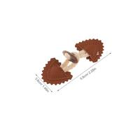 Abaodam Boutons à Bascule en Corne pour Manteau - 8 Paires Petit Modèle Marron Dentelle Décorative - Boutons à Coudre pour Blazer Vestes et Vêtements D’Hiver - Accessoires DIY pour